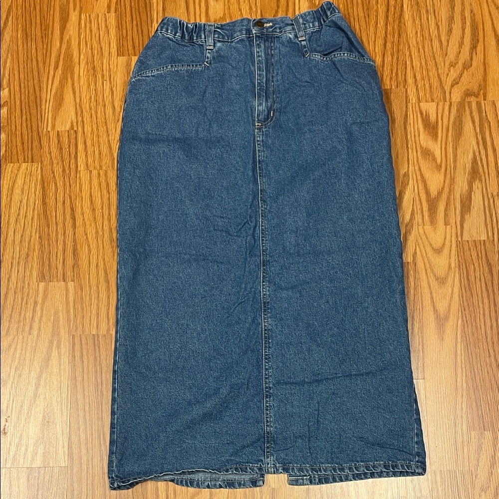 Denim & Co Classic Blue Maxi Skirt Size 12